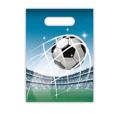 Soccer Fans Plastic Party Bags (pack quantity 6)