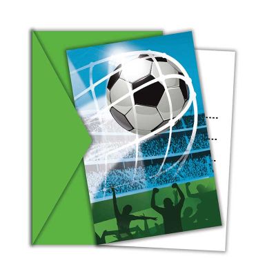 Soccer Fans Invitations (pack quantity 6)
