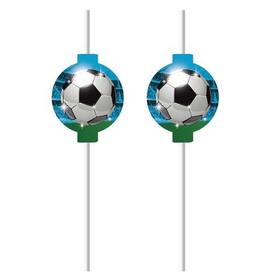Soccer Fans Drinking Straws (pack quantity 4)