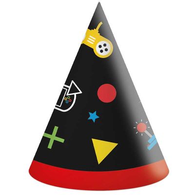 Gaming Party Paper Hats (pack quantity 6)
