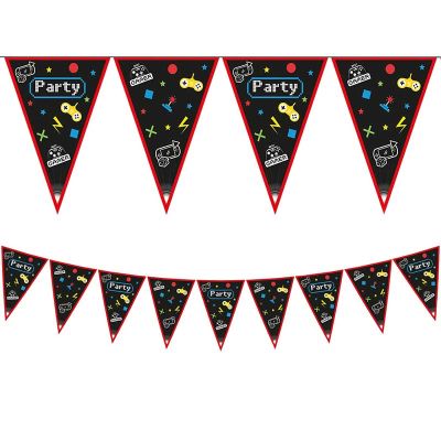 Gaming Party Triangle Flag Banner
