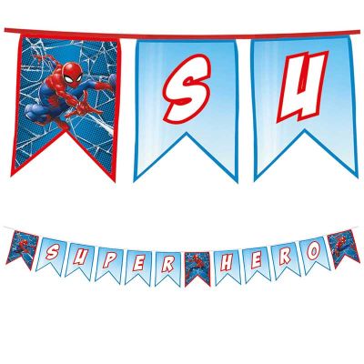 Spiderman Crime Fighter Reusable Letter Banner