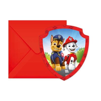 Paw Patrol Rescue Heroes Invitations (pack quantity 6)