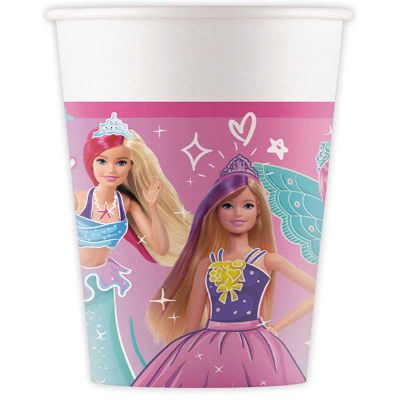 200ml Barbie Fantasy Paper Cups (pack quantity 8)