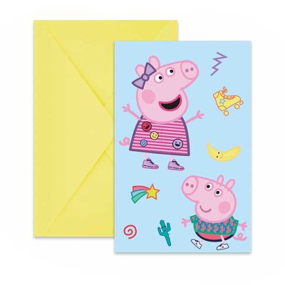 Peppa Pig Messy Play Invitations (pack quantity 6)