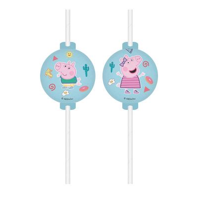 Peppa Pig Messy Play Drinking Straws (pack quantity 4)