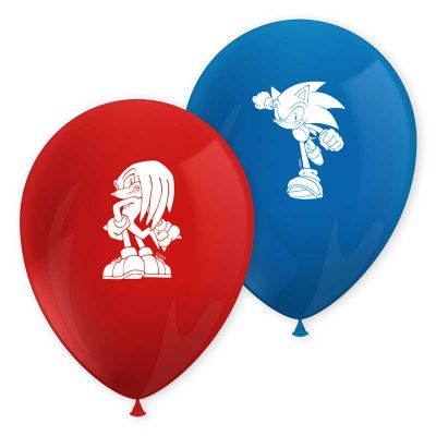Sonic The Hedgehog Balloons (pack quantity 8)
