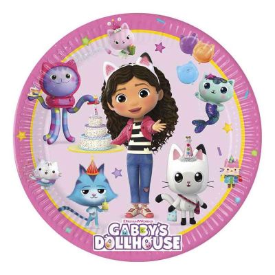 20cm Gabby's Dollhouse Paper Plates (pack quantity 8)