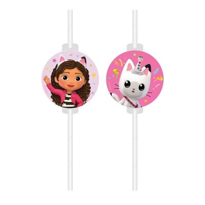 Gabby's Dollhouse Drinking Straws (pack quantity 4)
