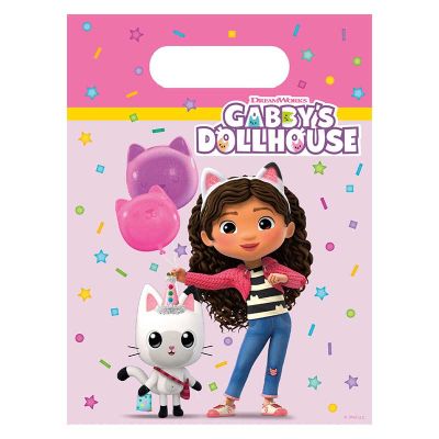 Gabby's Dollhouse Plastic Party Bags (pack quantity 6)