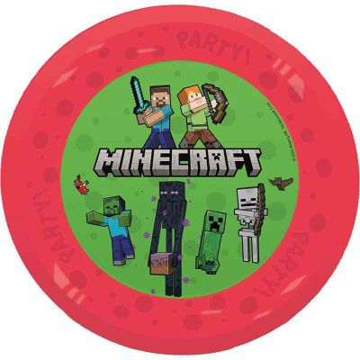 21cm Minecraft Reusable Party Plate