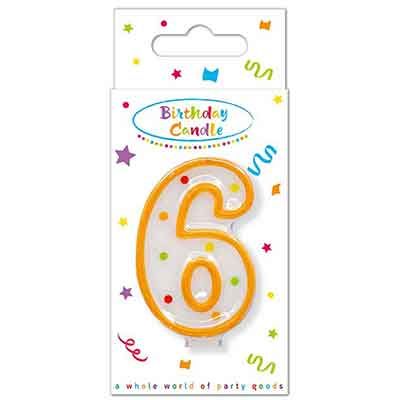 Birthday Candles Dots Numeral 6 Candle