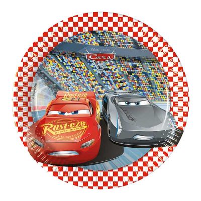 20cm Disney Cars Paper Plates (pack quantity 8)