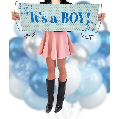 Its A Boy Gender Reveal Pull Out Banner