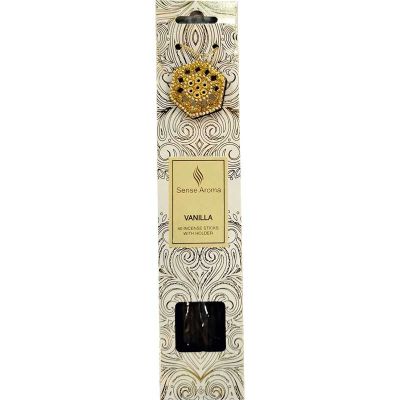 40pc Vanilla Incense Sticks With Holder