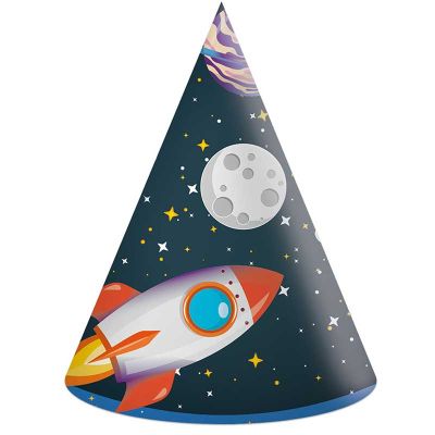 Rocket Space Paper Hats (pack quantity 6)