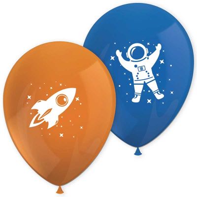 Rocket Space Printed Balloons (pack quantity 8)