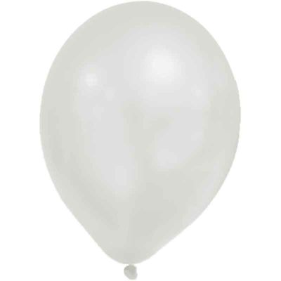 My Little Princess Metallic Pastel White Balloons (pack quantity 8)