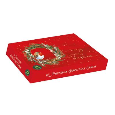 Red Red Robin Landscape Premium Boxed Cards (pack quantity 12)