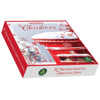 Christmas Post Square Premium Boxed Cards (pack quantity 12)