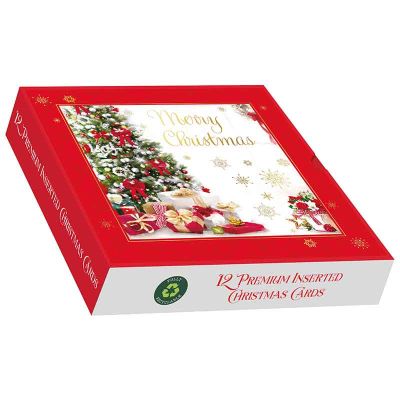 O' Christmas Tree Square Premium Boxed Cards (pack quantity 12)