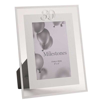 4x6 Inch Milestones 30 Mirror Border Frame