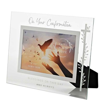 6x4 Inch Confirmation Faith & Hope Glass Frame