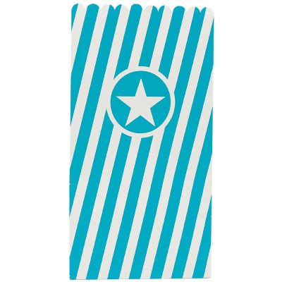 Turquoise Paper Pop-corn Bag (pack quantity 6)
