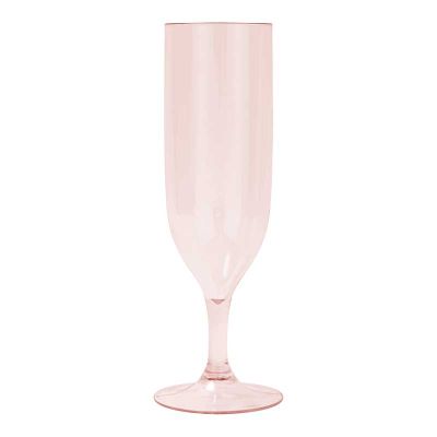 Rose Gold Reusable Semi-tranparent Champagne Glasses (pack quantity 2)