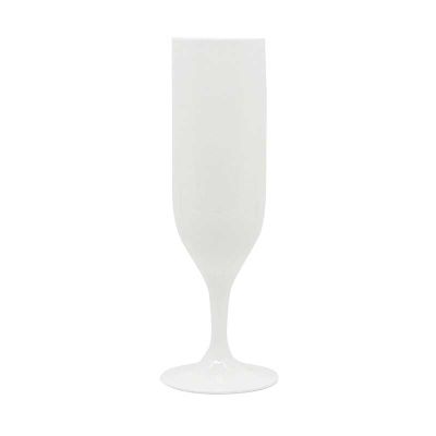 White Reusable Champagne Glasses (pack quantity 2)