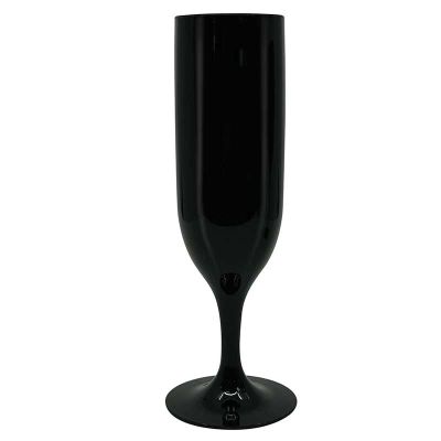 Black Reusable Champagne Glasses (pack quantity 2)