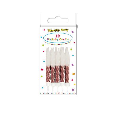 20pc Rose Gold Spiral Birthday Candles With Holder