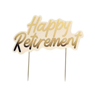Happy Retirement Card Cake Topper