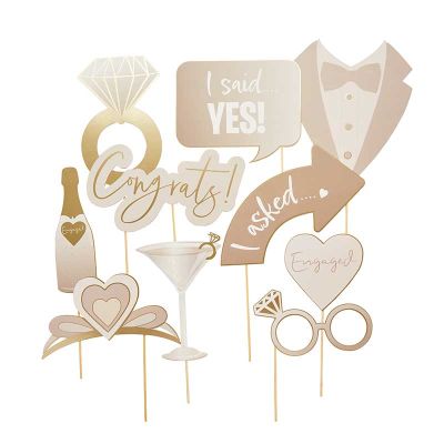 10pc Engagement Photobooth Props