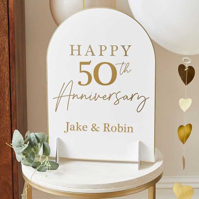 Happy Anniversary Card Table Sign