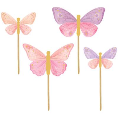 12pc Butterfly Cupcake Toppers
