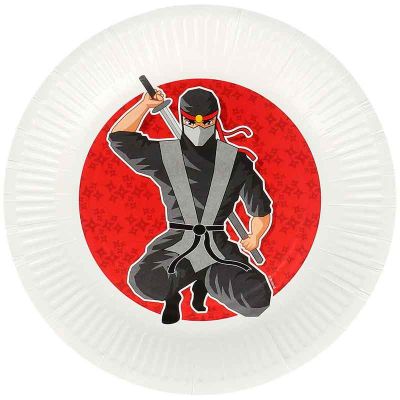 23cm Ninja Paper Plates (pack quantity 8)