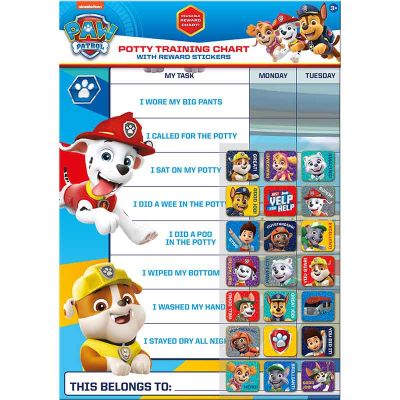 Paw Patrol Potty Training Reward Chart