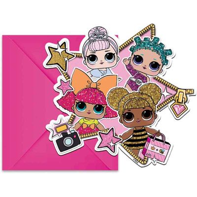 Lol Glitterati Invitations (pack quantity 6)