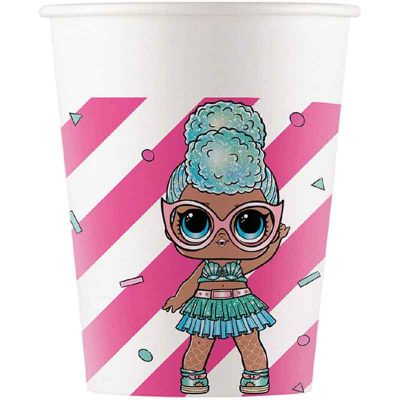 200ml Lol Glitterati Paper Cups (pack quantity 8)
