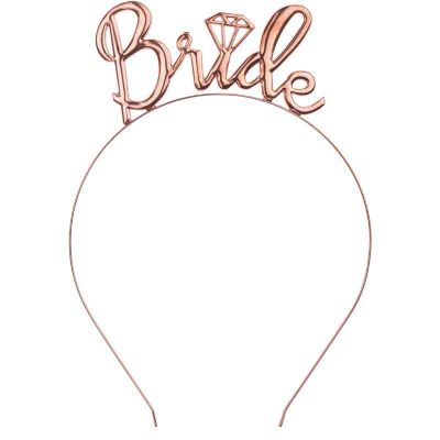 Rose Gold Bride Headband