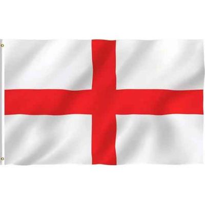 5x3ft St George Flag With Eyelets