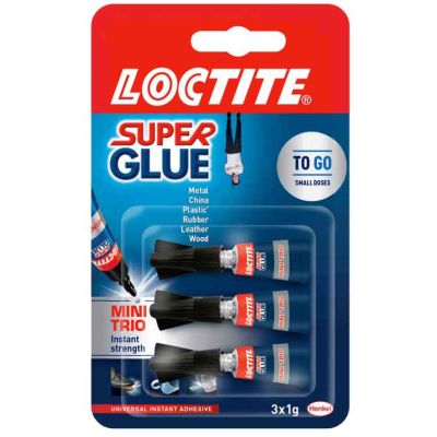 1g Loctite Mini Trio Super Glue (pack quantity 3)