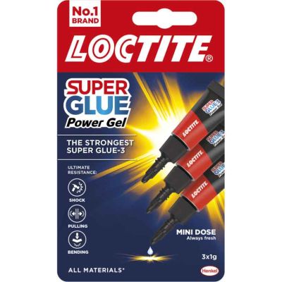 1g Loctite Super Glue Power Gel (pack quantity 3)