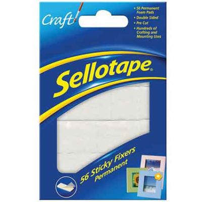 56pc Sellotape Sticky Fixer Pads 12s