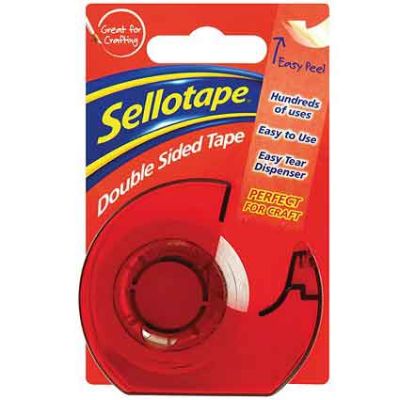 15mm X 5m Sellotape Double Sided Tape & Dispenser