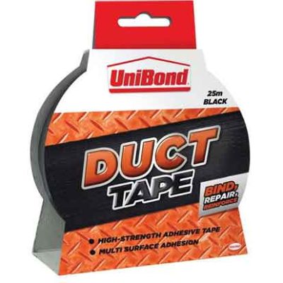 50mm X 25m Black Unibond Original Duct Tape