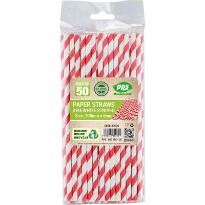 Party Paper Straws (pack quantity 50)