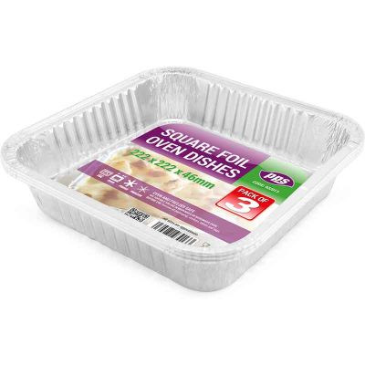 Square Foil Oven Dishes (pack quantity 3)