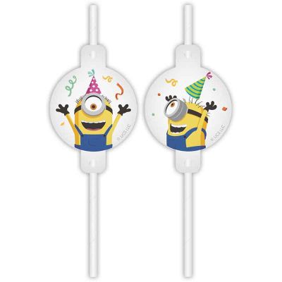 Minions The Rise Of Gru Straws (pack quantity 4)